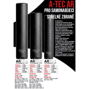 Tlumič A-TEC, AR 40-3, modulový, pro ráže do .223″ (5,56mm), na závit M14x1mm LH (AK47)                                             NA ZBROJNÍ PRŮKAZ